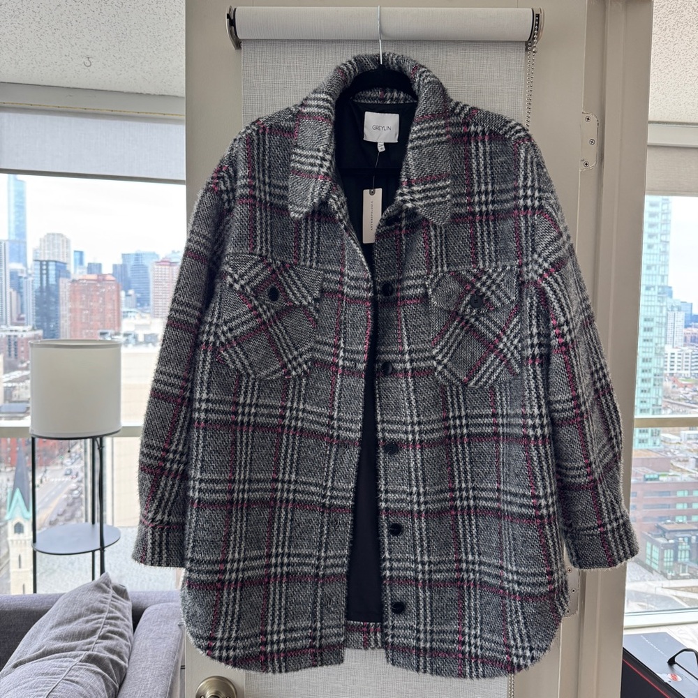 NWT Anthropologie Greylin Knit Flannel Shacket
